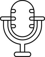 Microphone User Interface Line Icons Pack and Illustrations vector