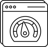 Web Speed Test User Interface Line Icons Pack and Illustrations vector