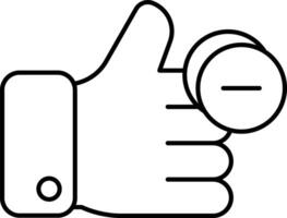 Negative Feedback User Interface Line Icons Pack and Illustrations vector