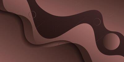 Dark brown dynamic abstract background with shadow. Creative premium gradient. Smart business design 3D cover. Eps10 vector