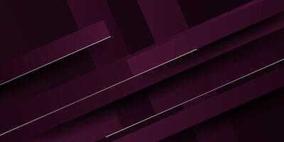 Abstract overlapping rectangle 3D background with colorful dark purple design. Simple trendy shape pattern with lines. Eps10 vector