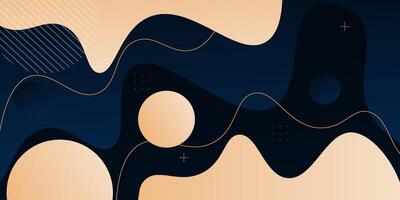 Abstract 3D background of colored waves with brown and dark blue gradient colors in the background. eps10 vector