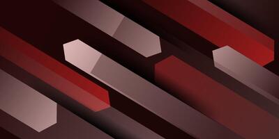 Simple abstract arrow pattern on red background rectangle with overlapping shadow. Colorful red design with simple pattern. Simple and modern concept. Eps10 vector