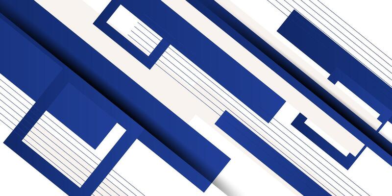 Abstract 3D blue diagonal geometric background. Square shapes and overlapping lines pattern. Eps10