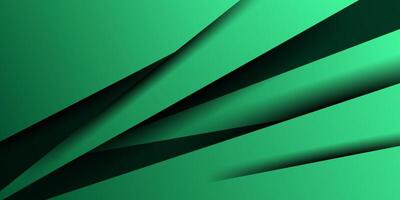 Abstract green triangle paper cut background. Simple overlapping triangle pattern with shadow. Eps10 vector