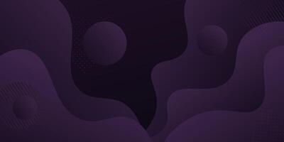 Abstract and realistic 3D wavy dark purple background. Modern wave shape pattern design. vector