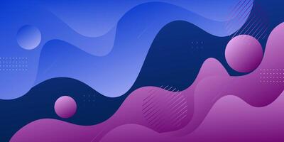 Dynamic blue and purple color background with abstract waves. Trendy background pattern design. Eps10 vector