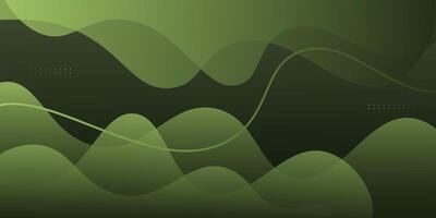 Abstract colorful green 3D background. Simple wave pattern geometric design. Eps10 vector