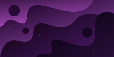 Dark purple geometric business banner design. Creative banner design with wave shape as template. Simple dark horizontal banner. eps10 vector