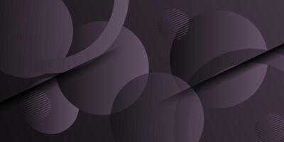 Abstract colorful dark circle 3D background. Overlapping circle shape pattern background concept. Eps10 vector
