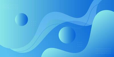 Abstract blue gradient wave background with simple shape elements. Colorful blue design vector