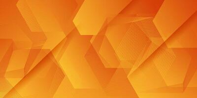 Abstract colored orange hexagon background. Simple geometric line pattern design. Eps10 vector