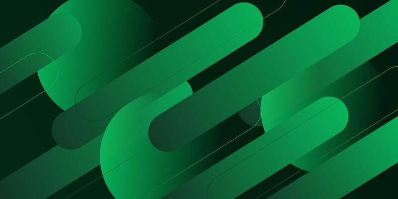 Abstract dynamic green color 3D background. Overlapping curved rectangle background. Eps10