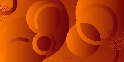 Abstract colorful orange 3D background with geometric pattern of circle shapes. Modern banner background with trendy shape design. Eps10 vector