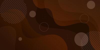 Abstract minimalist dark brown 3D background with wavy paper cut pattern. Simple design for promotion. Eps10 vector