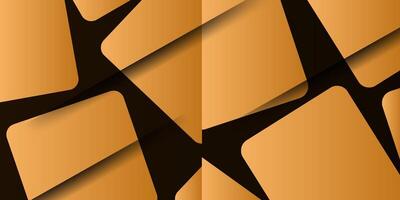 Abstract colored gold square overlapping 3D background. Trendy shape pattern combination. Eps10 vector