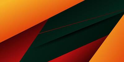Abstract orange, green and orange colored background template with square paper cut pattern. Overlapping background with shadow design. eps10 vector
