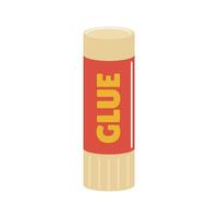 Glue stick in flat design. Office or school supply, sticky tool for fix. illustration isolated. vector