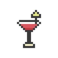 Classic 8-bit art of a drink vector