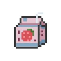 Charming pixel soda pop artwork vector