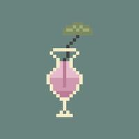 Nostalgic drink pixel style vector