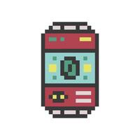 Retro pixel soft drink vector