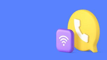 Wi fi internet call phone communication cyberspace connection copy space banner illustration vector