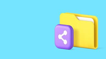 Folder office document archive business desktop directory copy space banner illustration vector