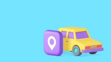 Car sharing location map address GPS cartography navigation copy space banner illustration vector