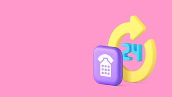 Call center always available customer support service copy space banner illustration vector