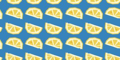 Seamless Stylized Lemon Slice Pattern vector