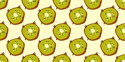 Seamless Bright Kiwi fruit Pattern vector