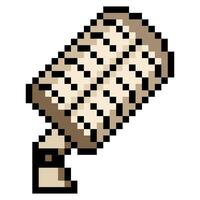 Microphone with pixel art isolated on white background vector