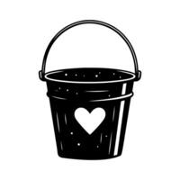 Bucket Silhouette Simple Shape vector