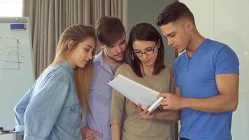 Focused team collaboration in a modern office video