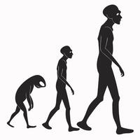 Alien Evolution Monochrome Silhouette Stages High Resolution Graphic. vector