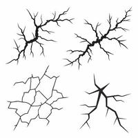 Professional Crack Textures 4 High Res Designs for Game and Graphic Artists. vector