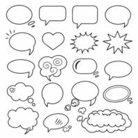 Best Comic Speech Bubbles 20 Shapes, Diverse Styles. vector