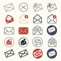 Email Icons 20 Graphics, Diverse Styles. vector