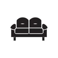 Comfortable Double Sofa Shape for Relaxation Areas vector