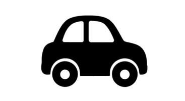 Simple Black Silhouette Car Icon vector