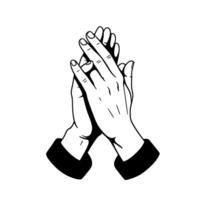 Interlocked Hands Graphic Design vector