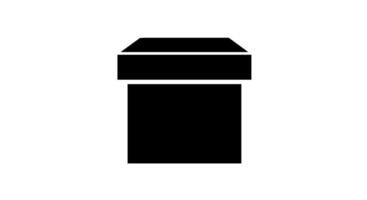 Monochromatic Geometric Column Icon vector