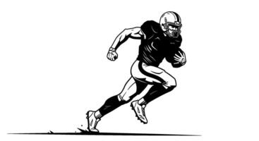 American Football Player in Motion vector