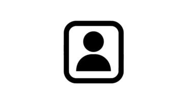 Rounded ID Card Profile Icon vector