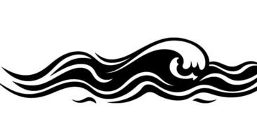 Monochrome Wave Crest Design vector