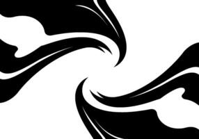 Abstract Swirling Black and White Design vector