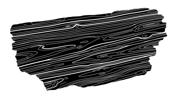 Irregular Black and White Wood Grain Texture