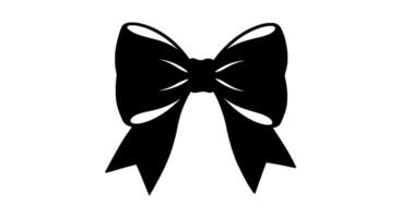 Simple Monochrome Bow Icon vector