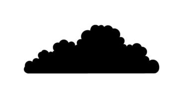 Rounded Bush Silhouette Icon vector